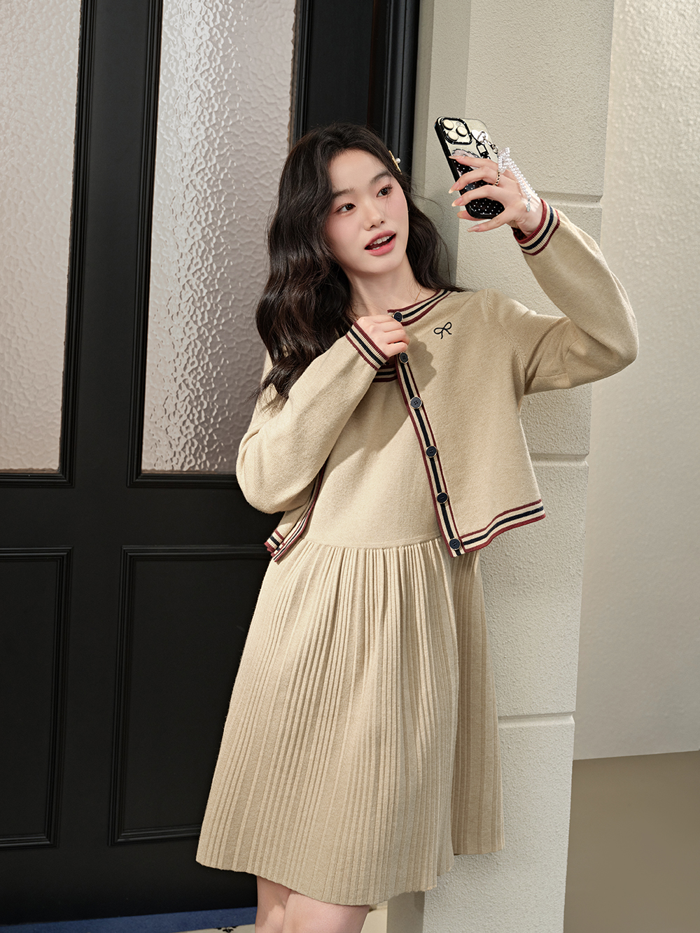 Cardigan and Dress