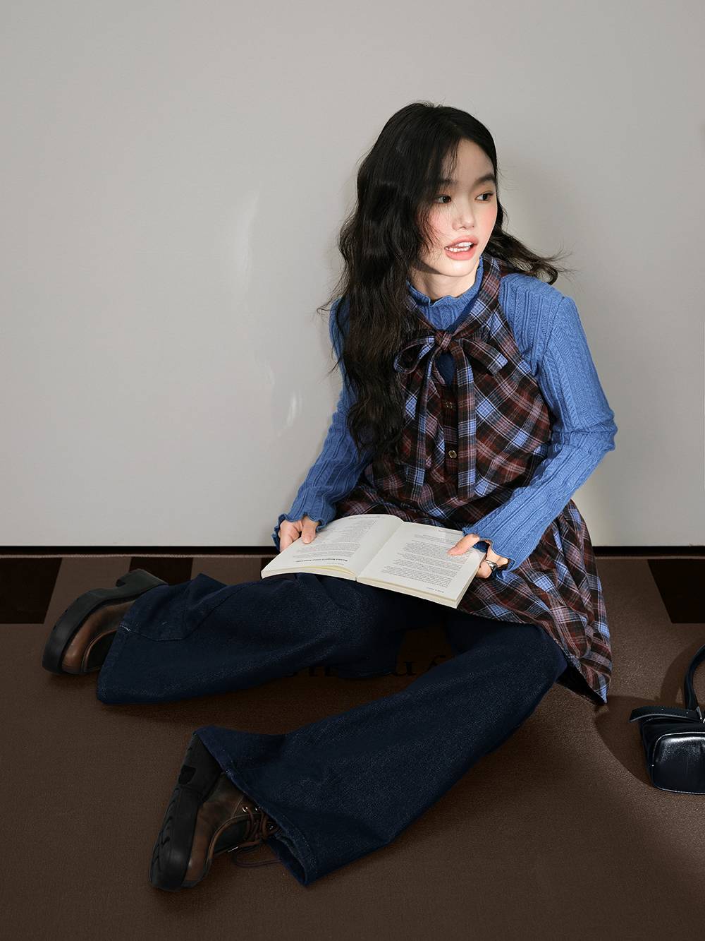 Plaid Belted Dress