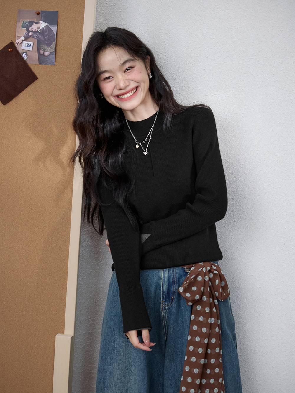 Mock Neck Knit Top