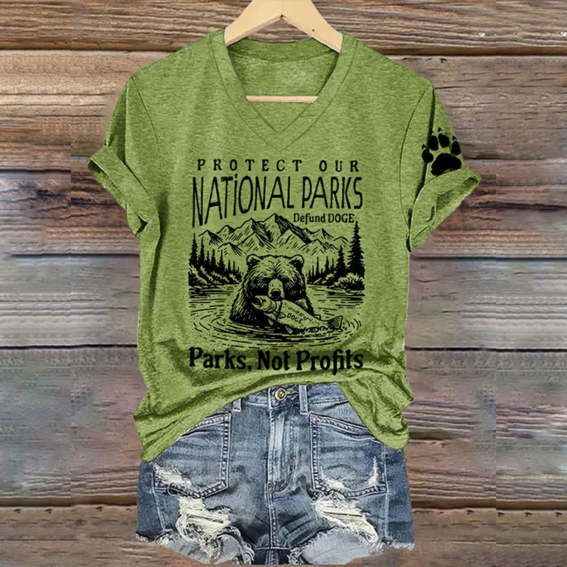 Women's Protect Our National Parks Printed T-shirt