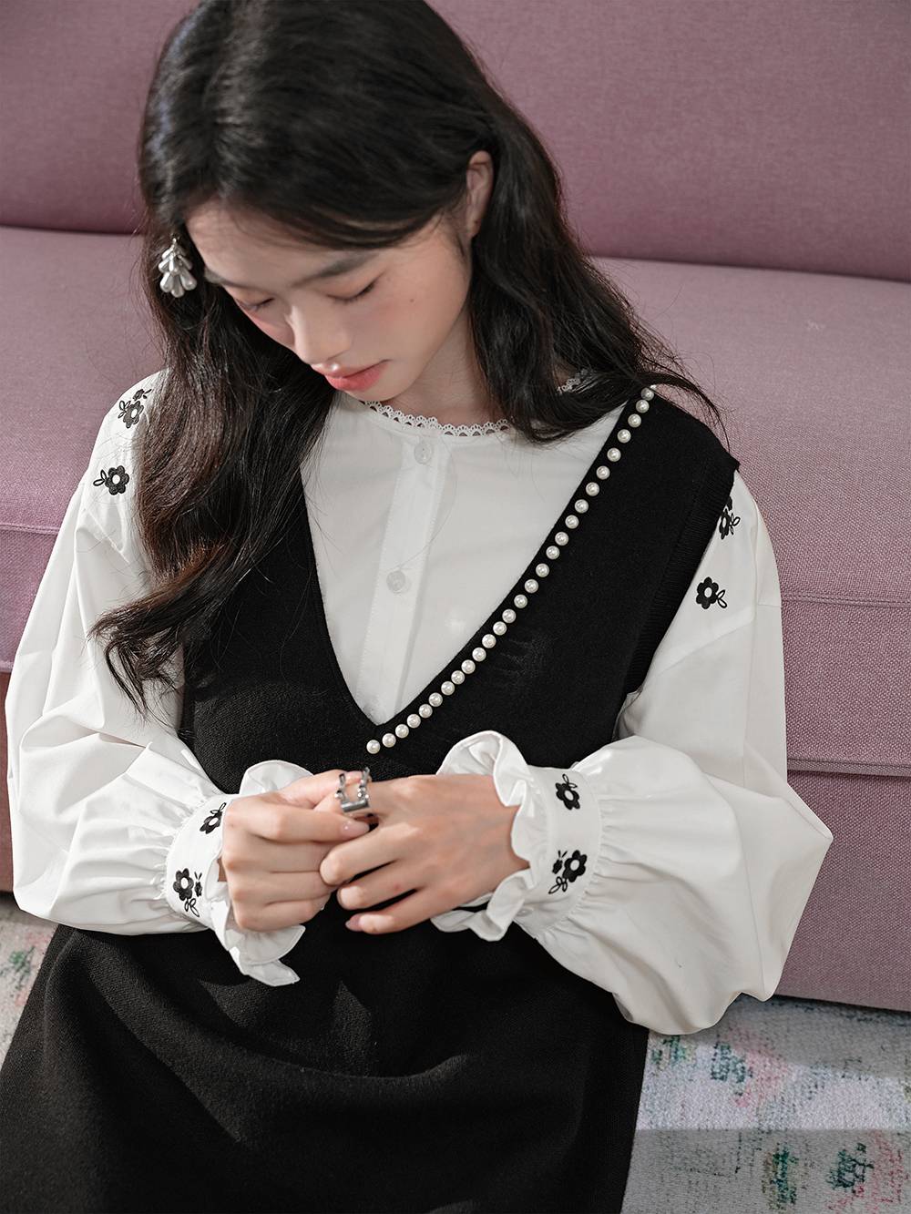 V-Neck Knit Dress