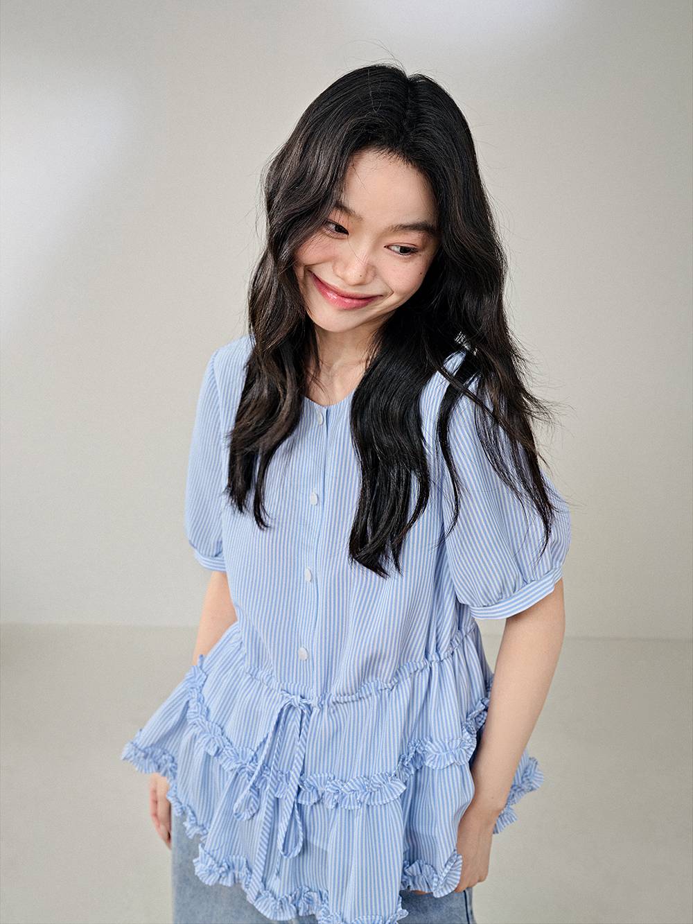 Blue Striped Blouse