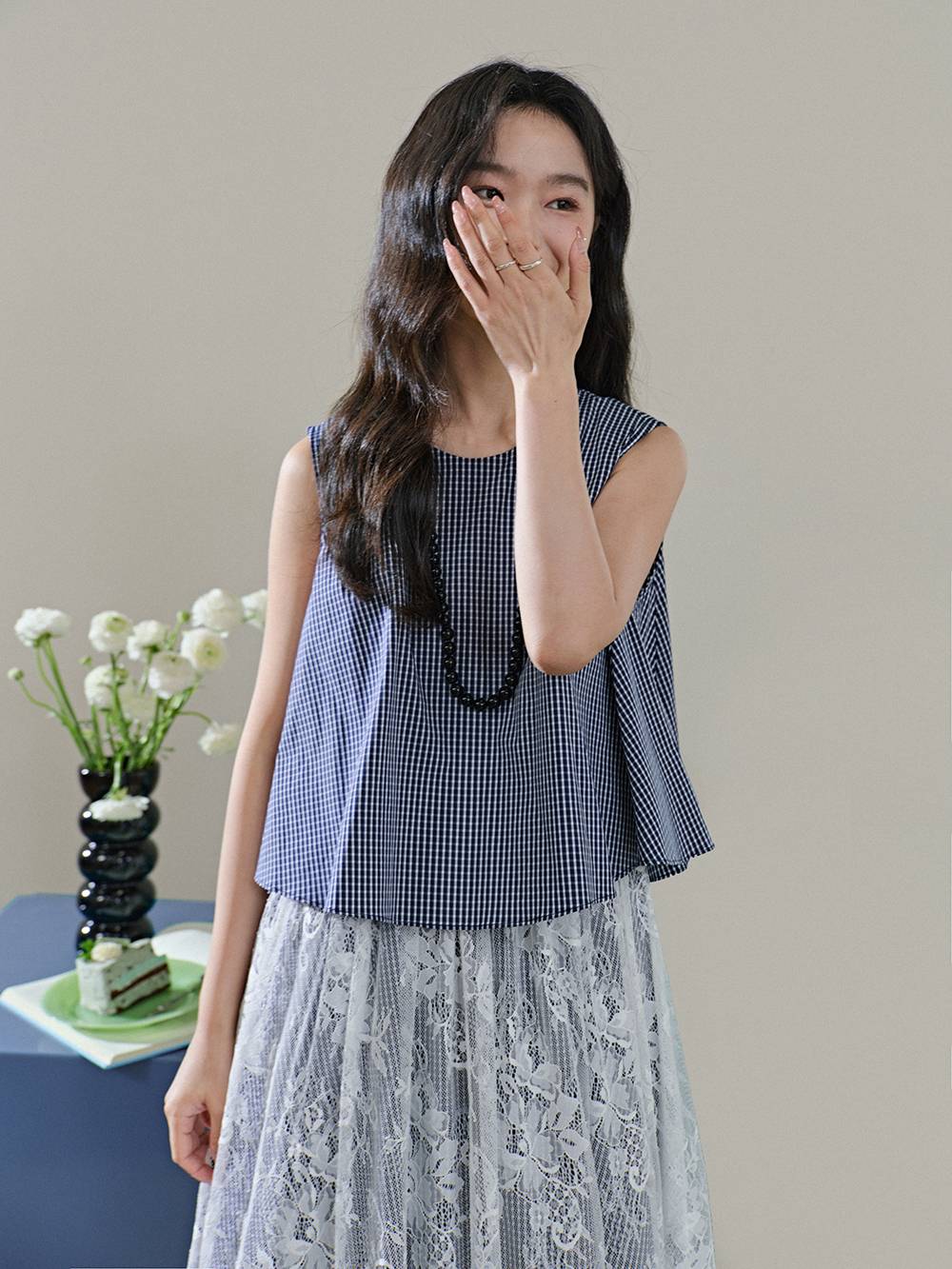 Lace Plaid Dress
