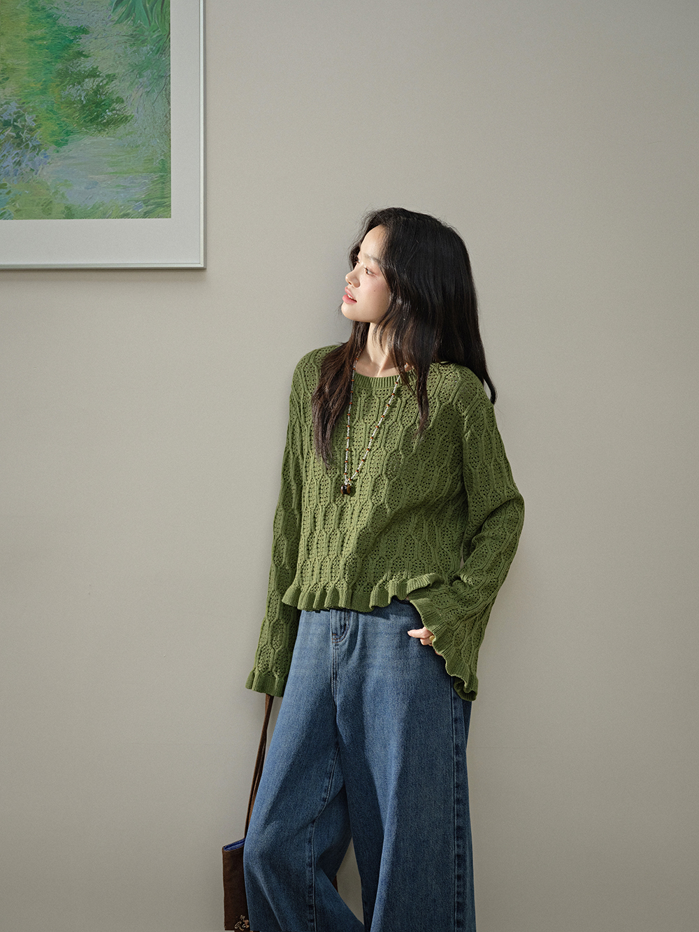 Ruffle Knit Top