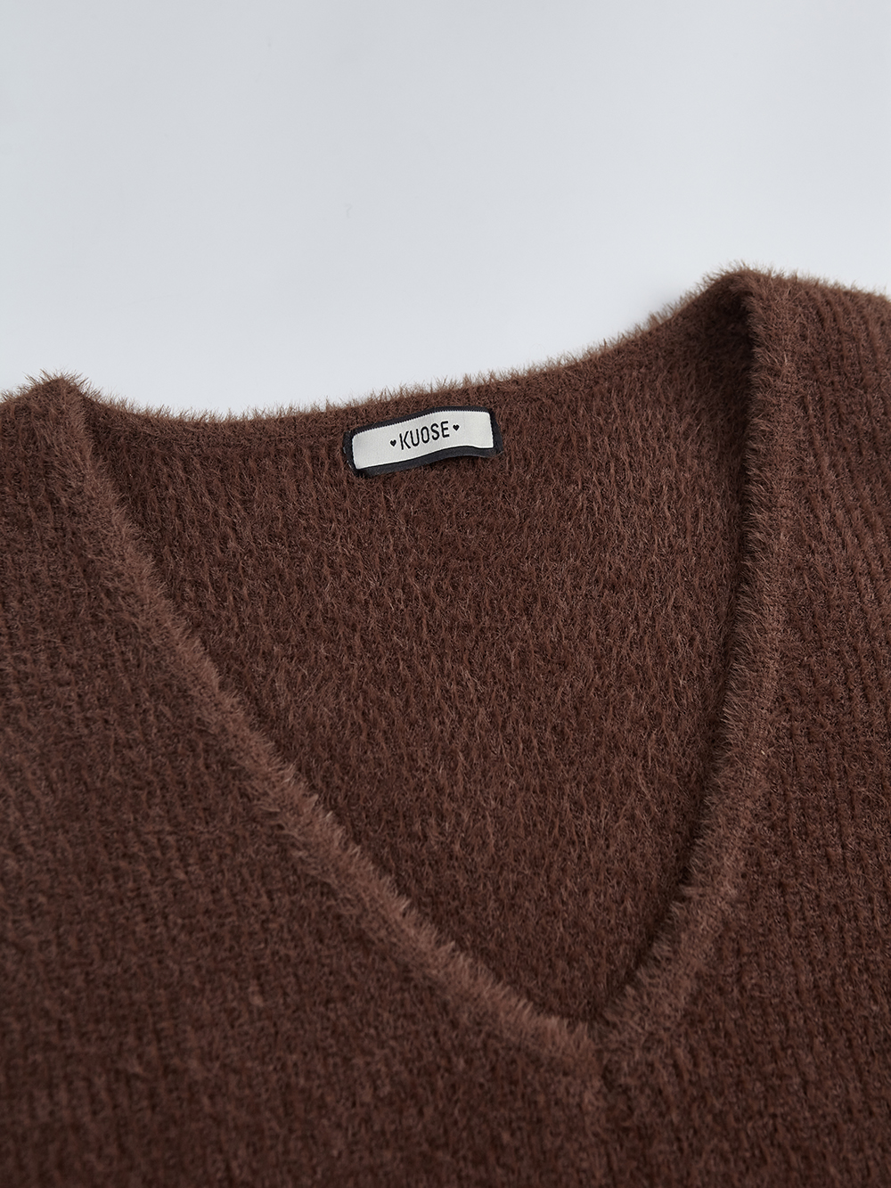 V-neck Fuzzy Vest
