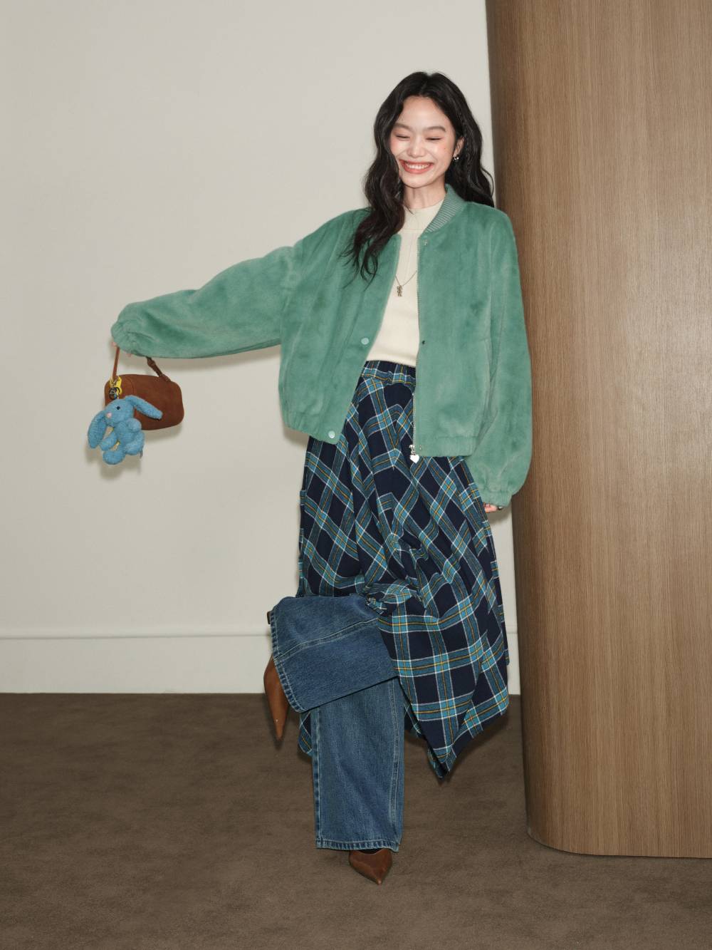 Plush Bomber Jacket