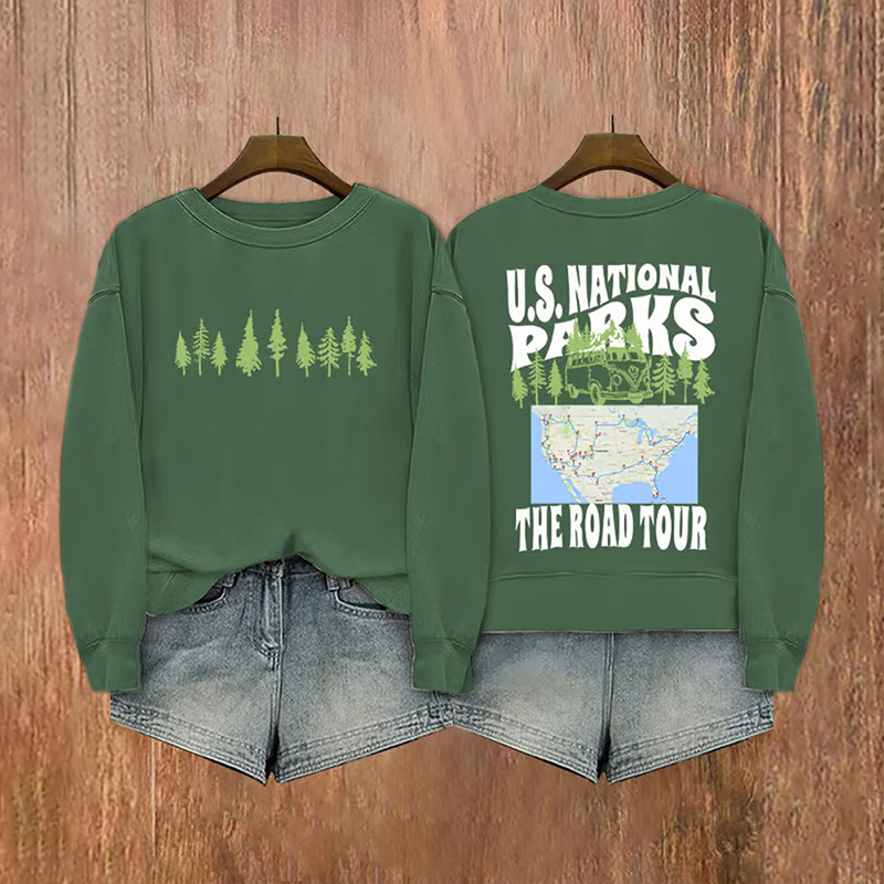 Women's Support National Parks Printed Sweatshirt