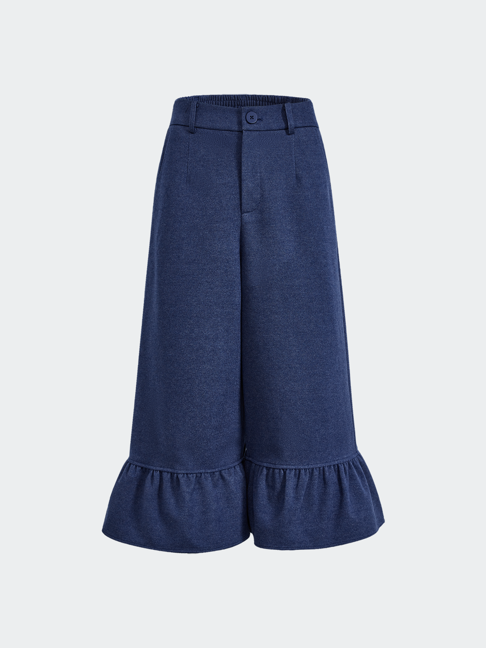 Ruffle Hem Cropped Pants