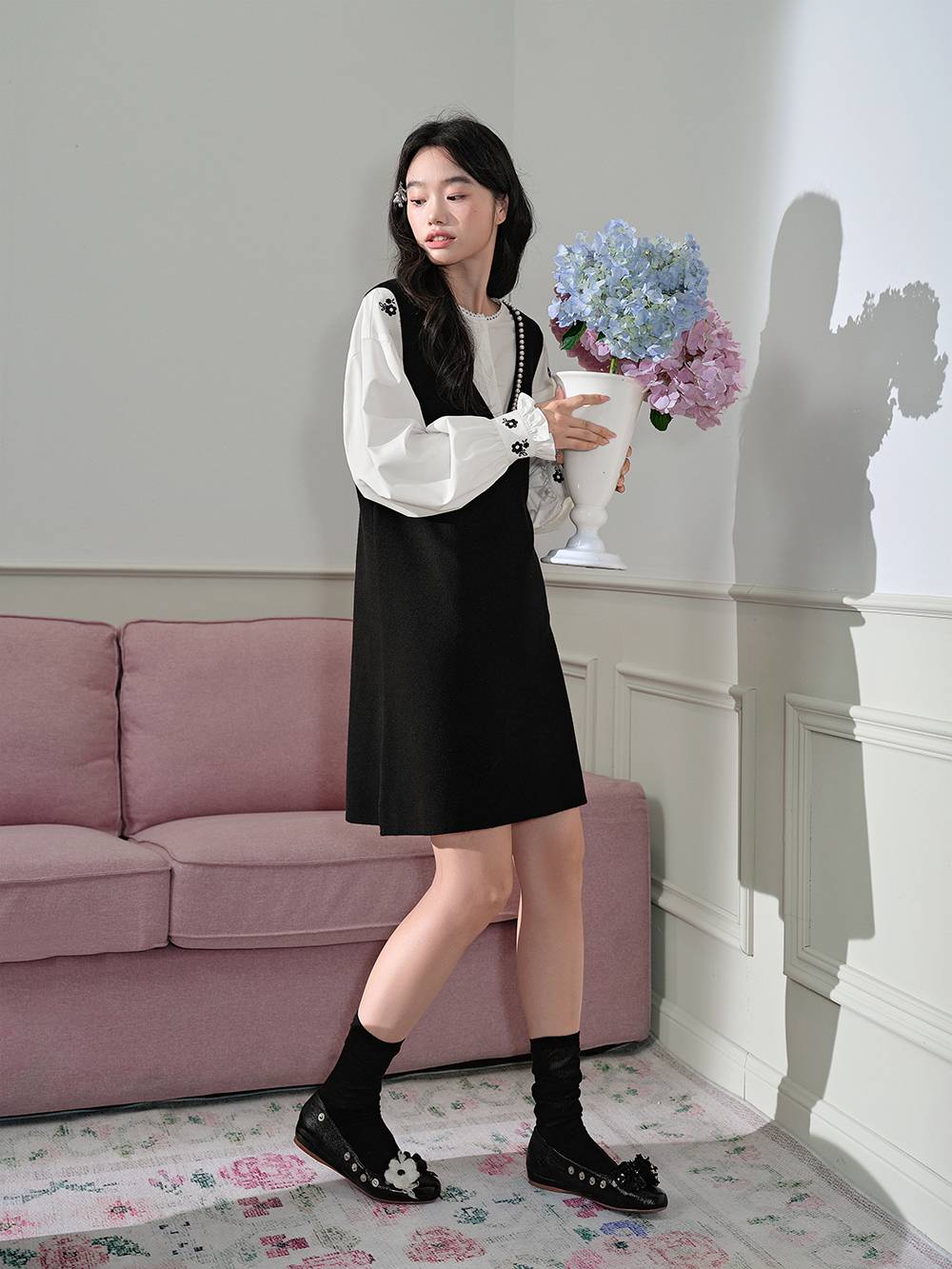 V-Neck Knit Dress