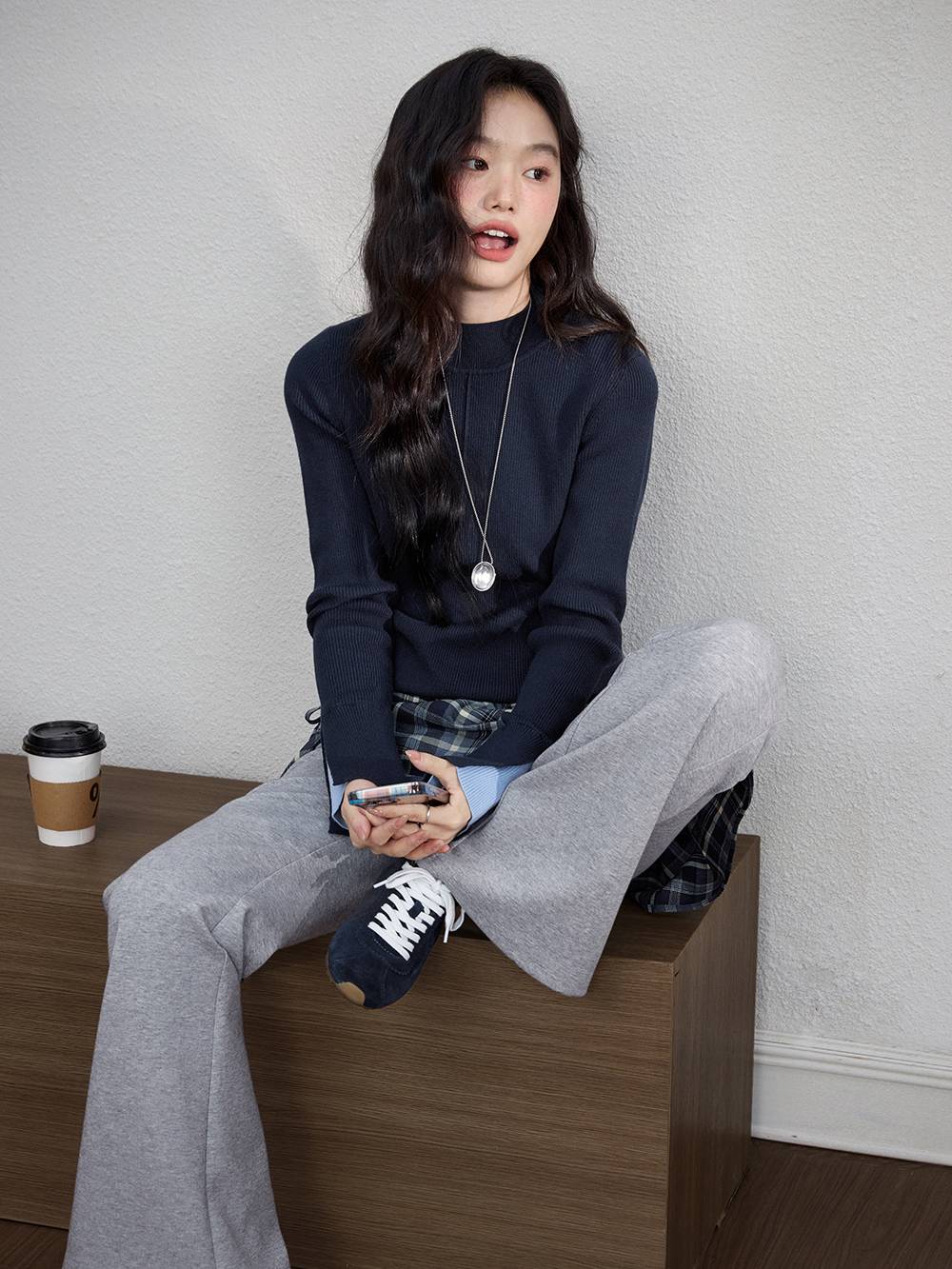 Mock Neck Knit Top