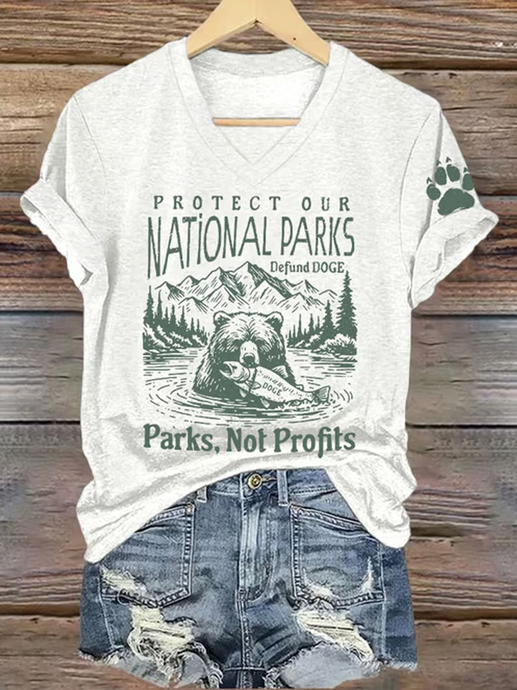 Women's Protect Our National Parks Printed T-shirt
