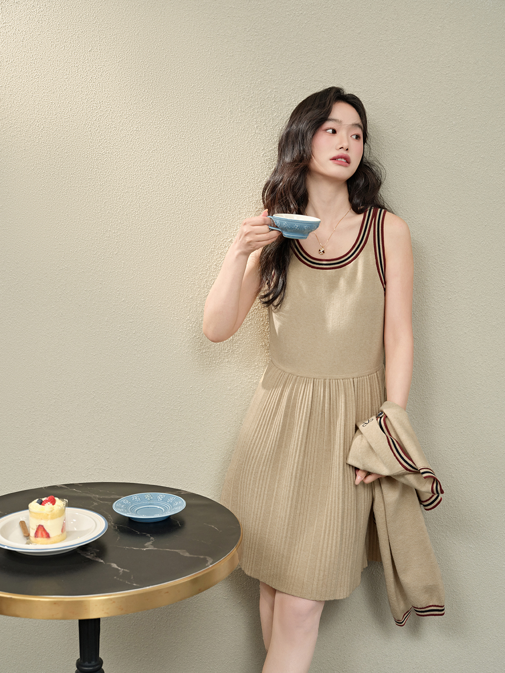 Cardigan and Dress