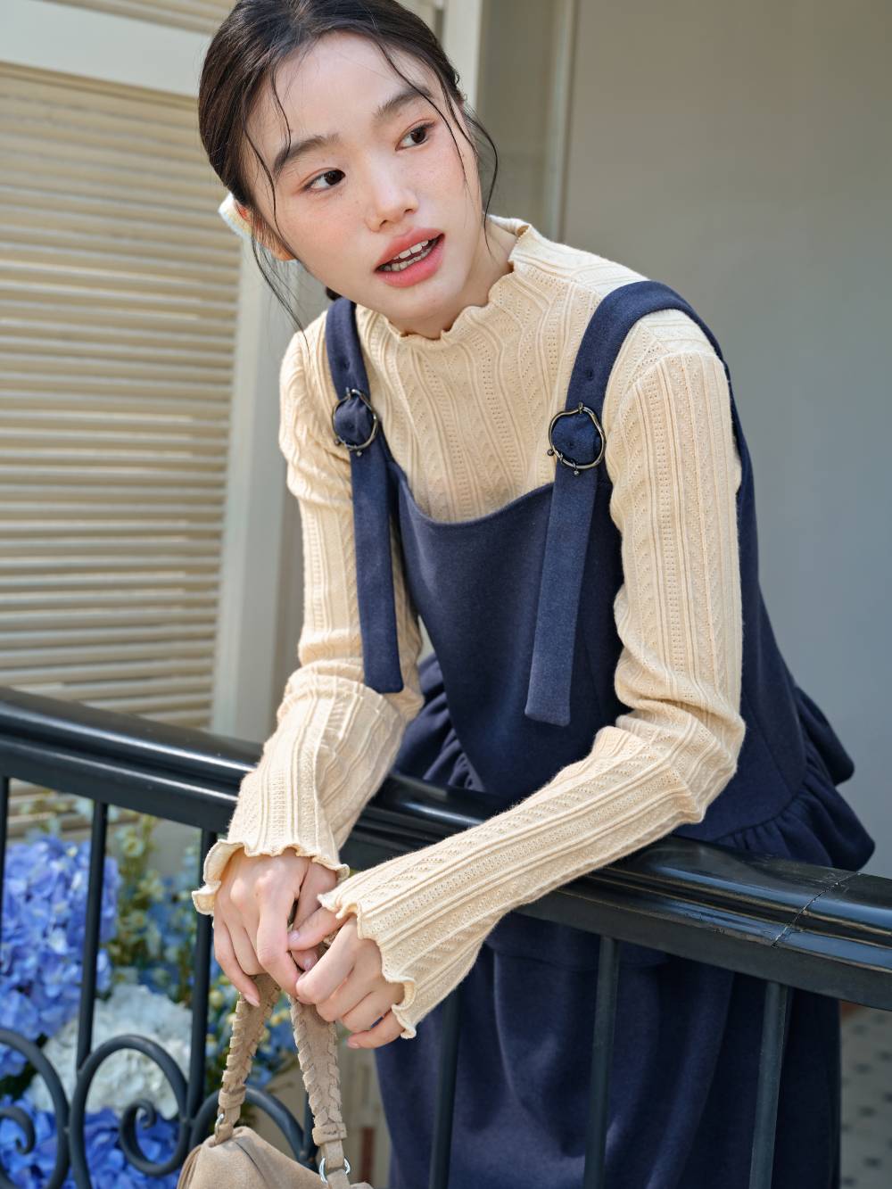 Mock Neck Knit Top