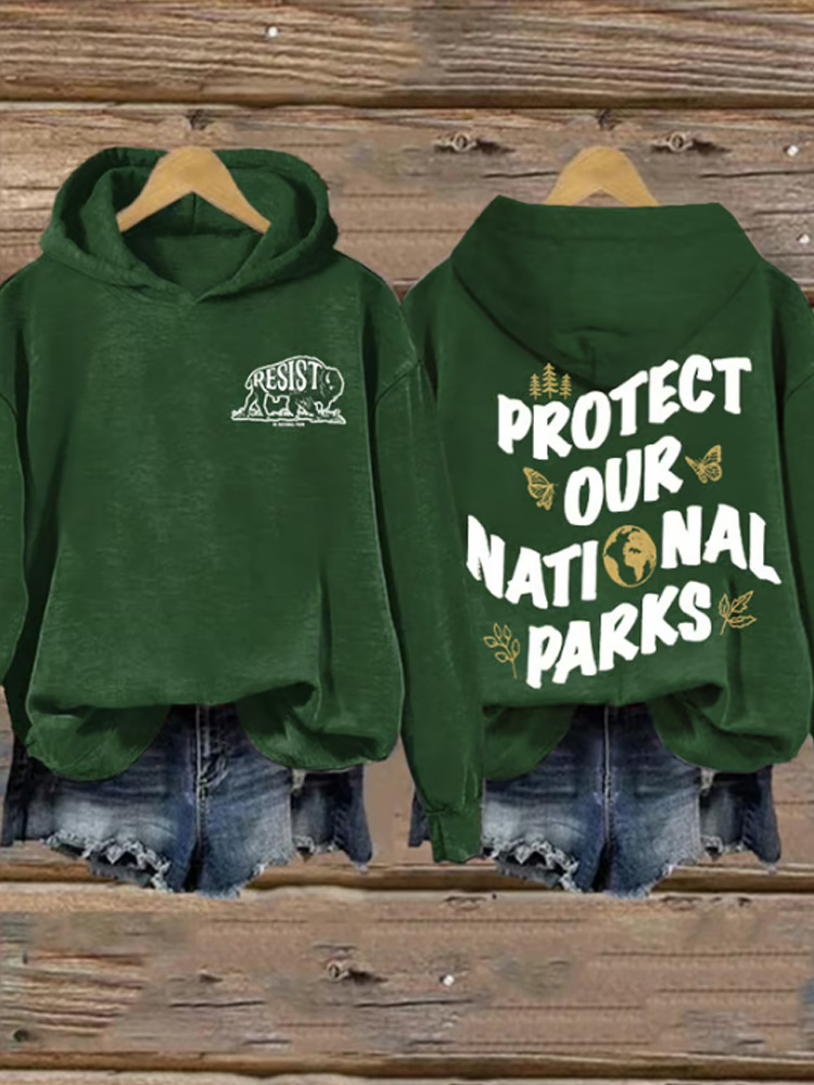 Women's Save Our National Parks Print Sweatshirt