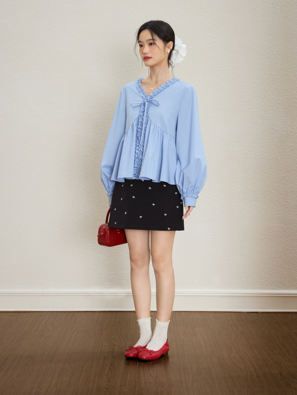 Ruffle-trim Blouse