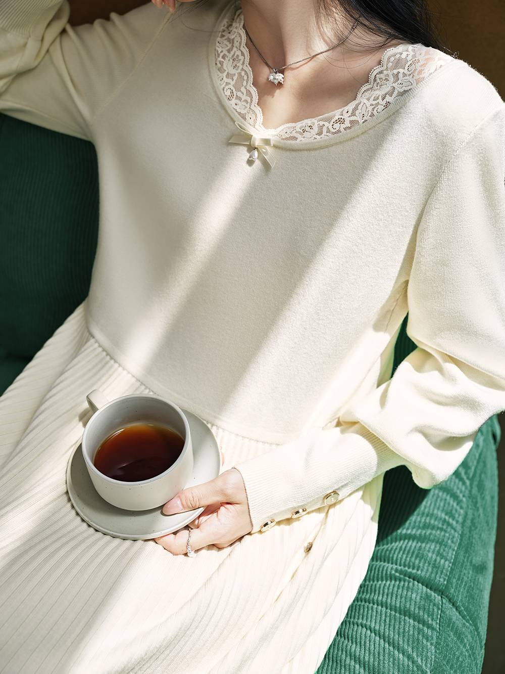White Knit Dress