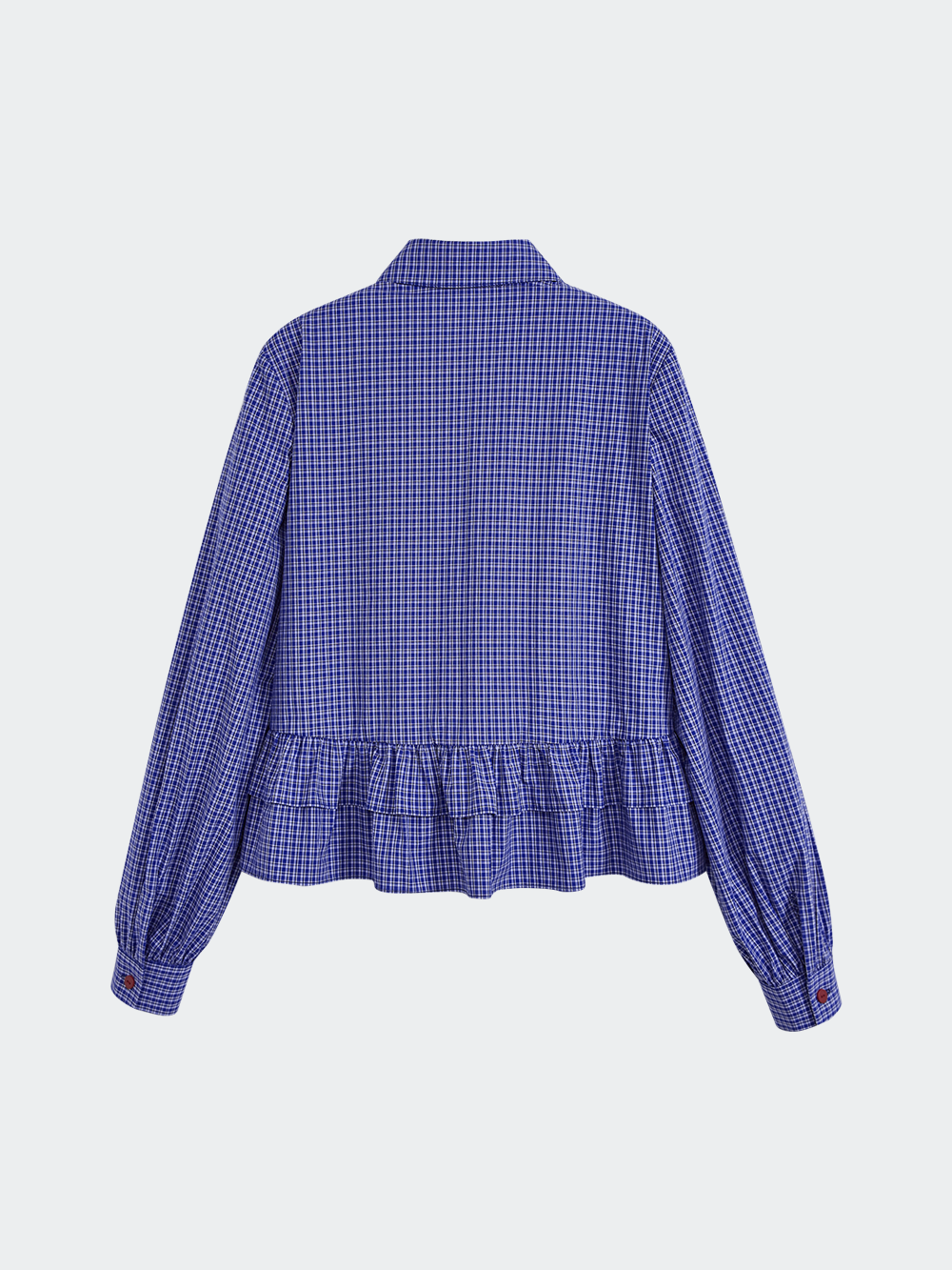 Blue Plaid Blouse