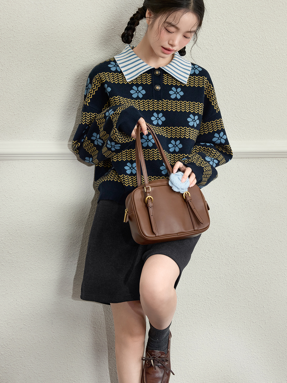 Floral Knit Sweater