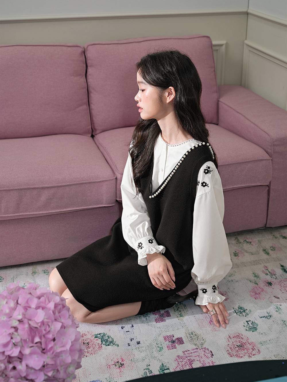 V-Neck Knit Dress