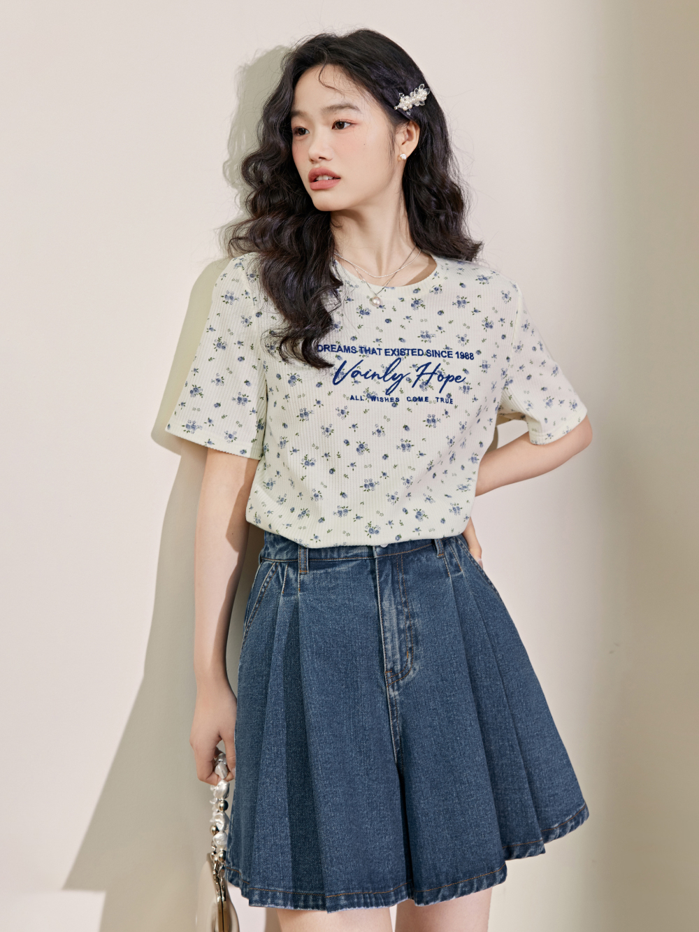 A-line Denim Shorts