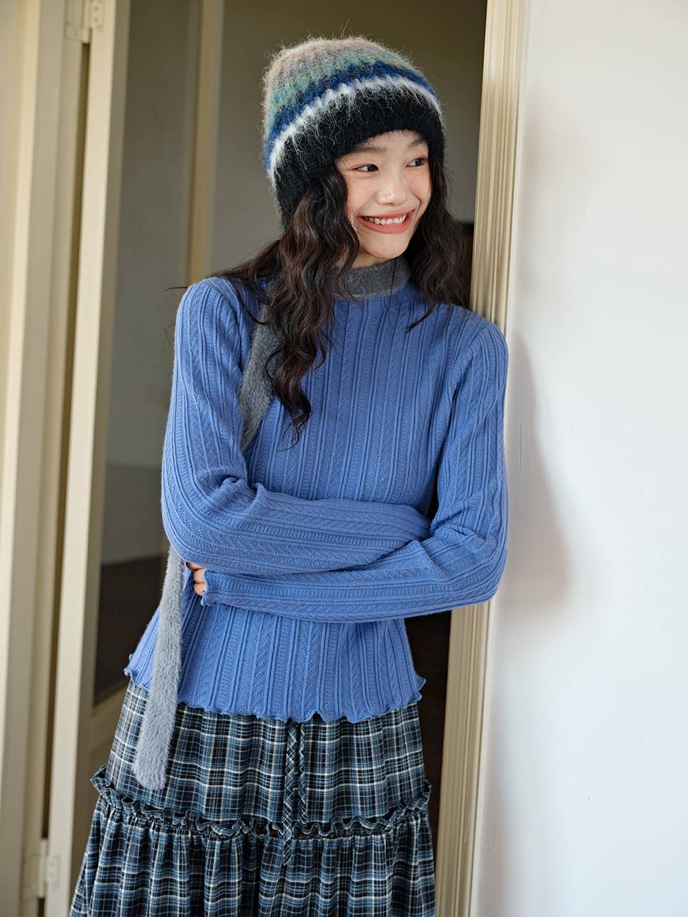 Mock Neck Knit Top