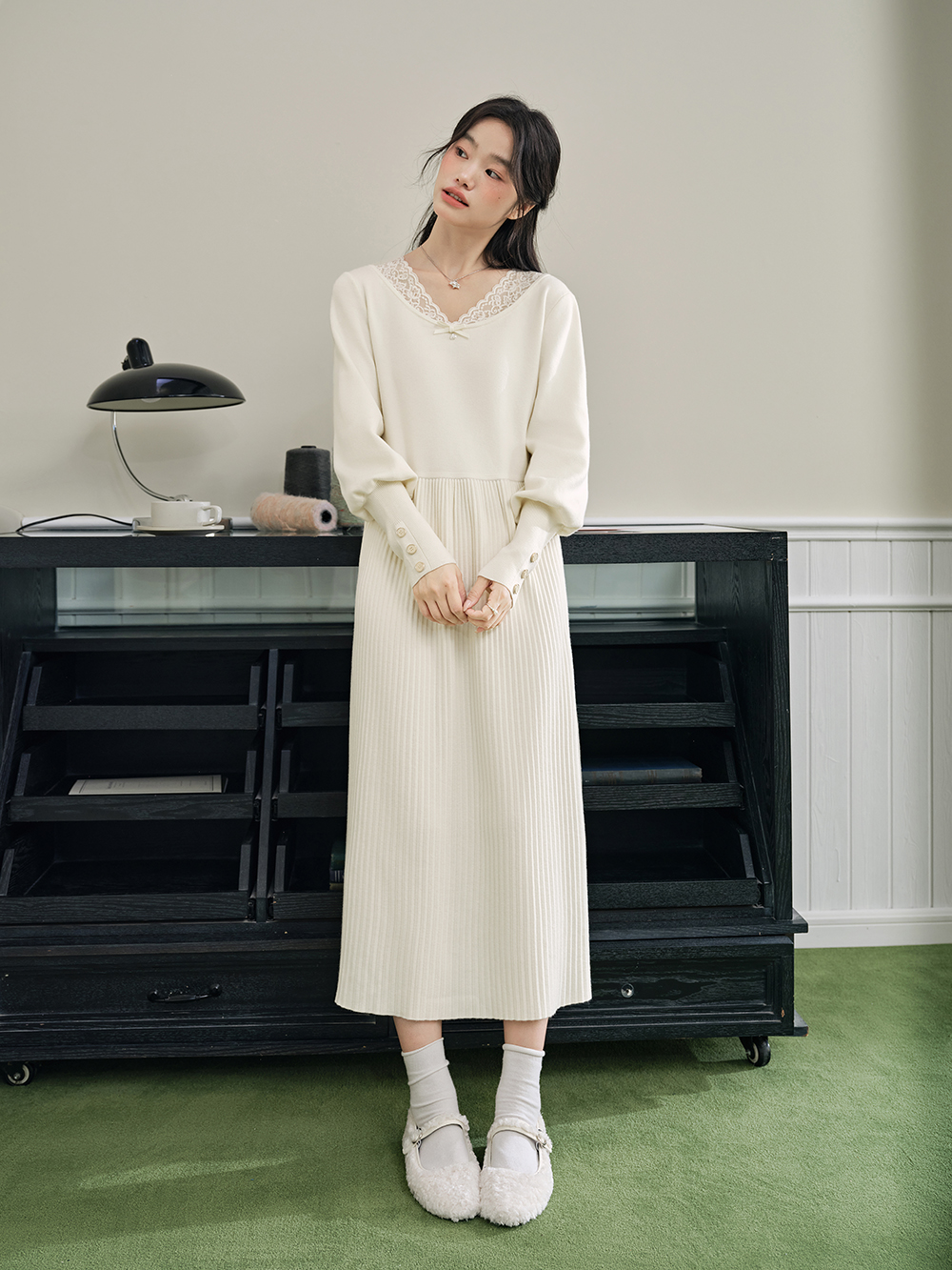 White Knit Dress
