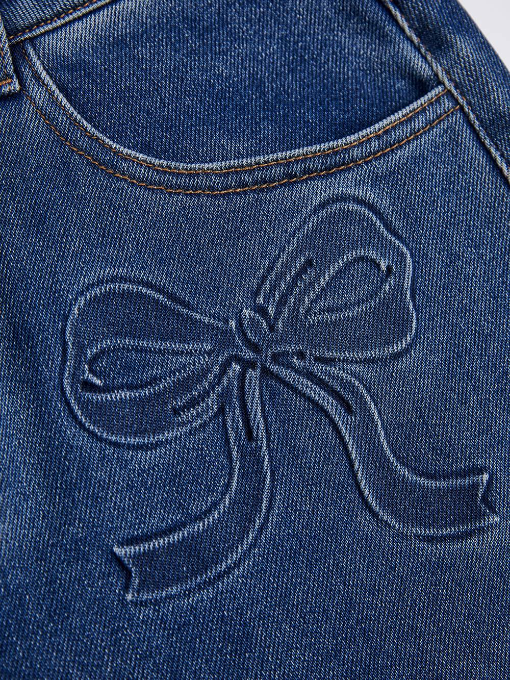 Bow High-Rise Jeans