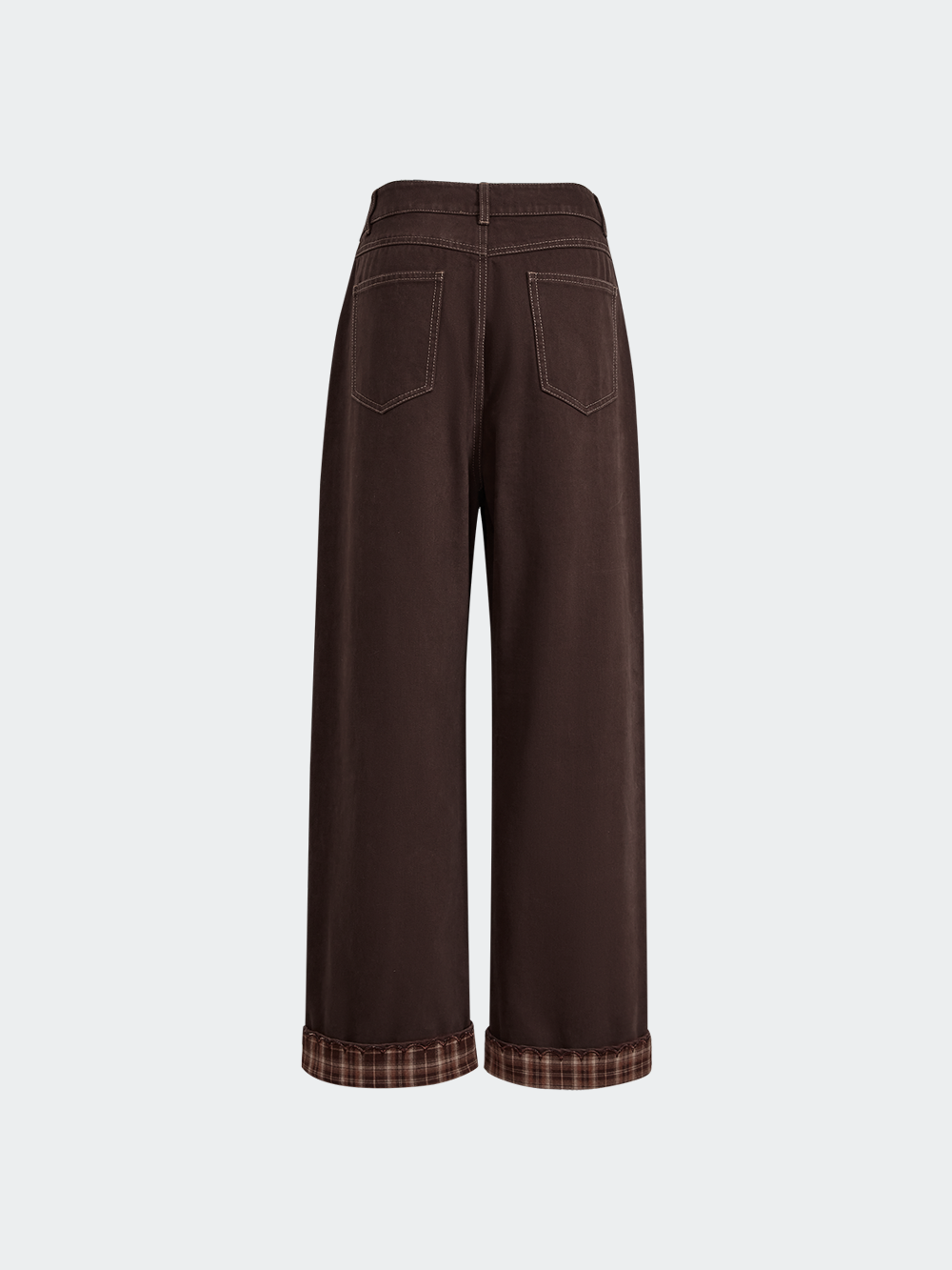 Folded Scallop Hem Jeans