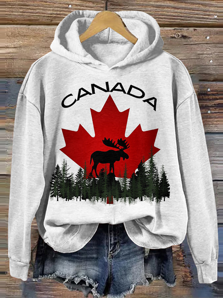 Vintage Canada National Park Casual Hoodie