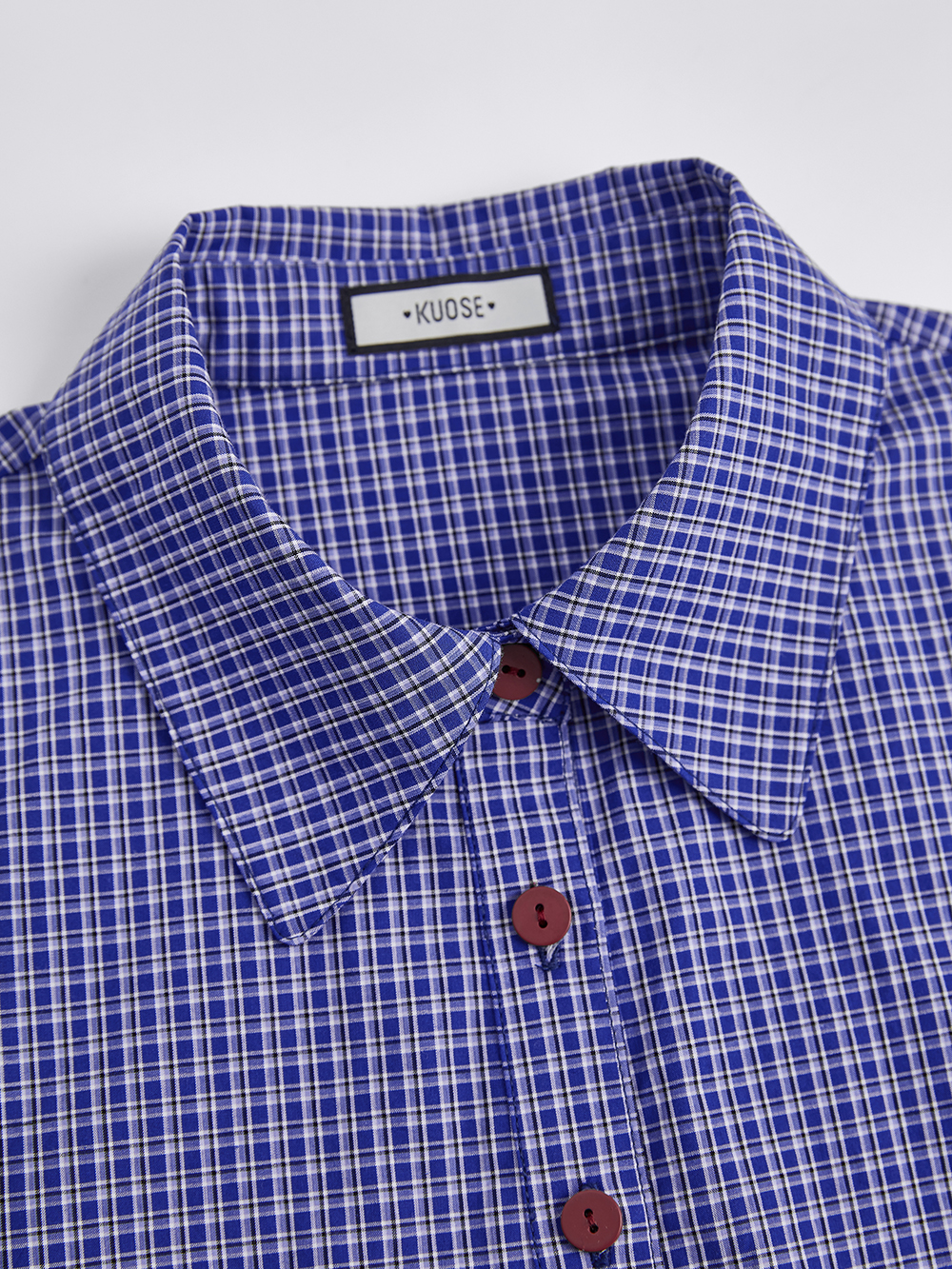 Blue Plaid Blouse