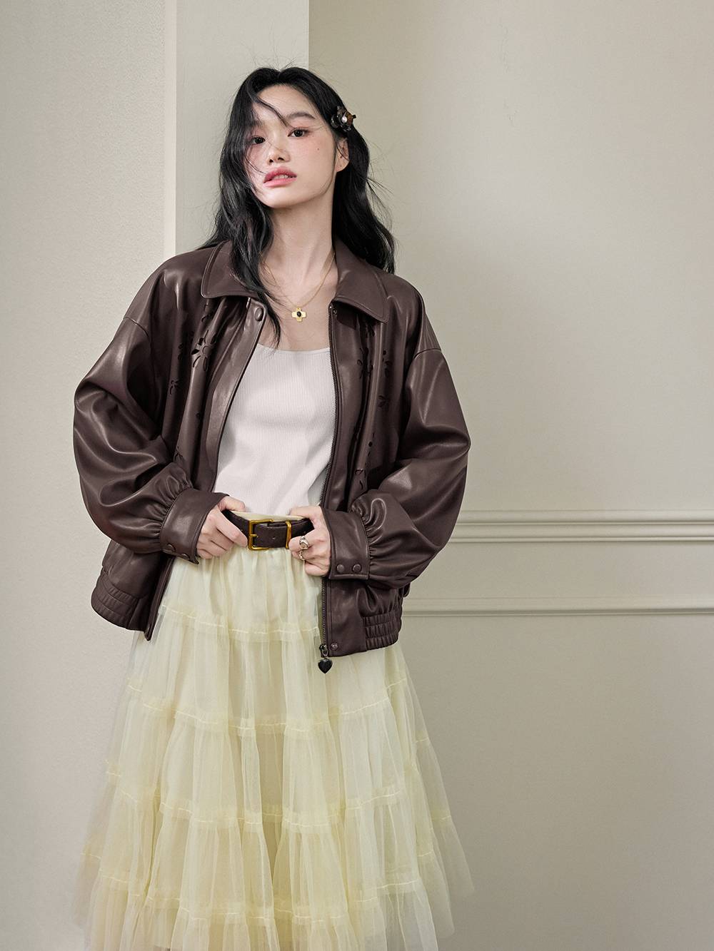 Faux Leather Jacket