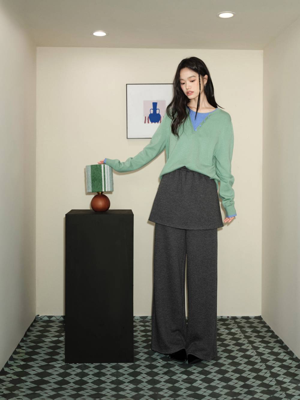 Skirt Layered Pants