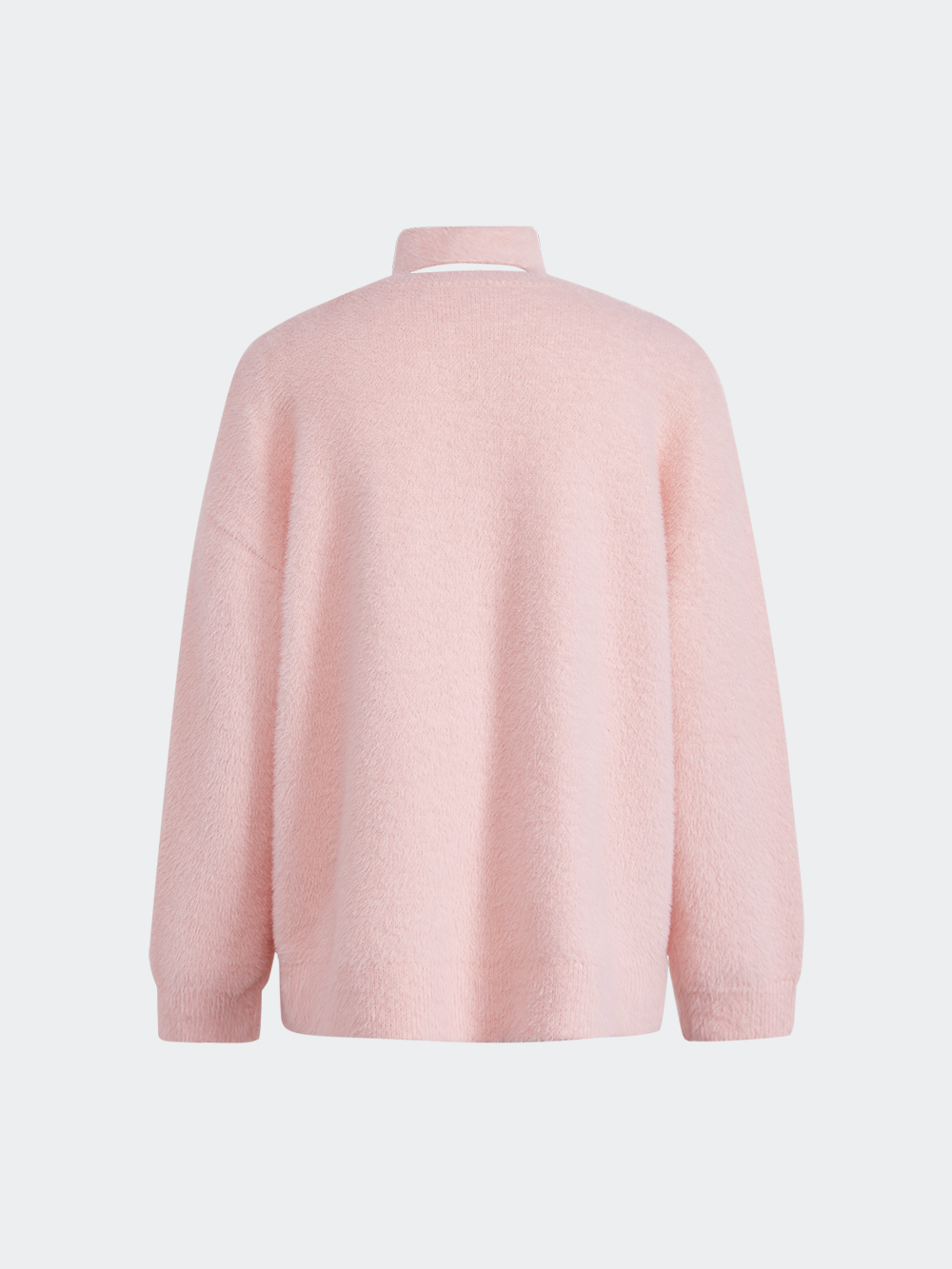 Neck Tie 3D Embroidered Sweater