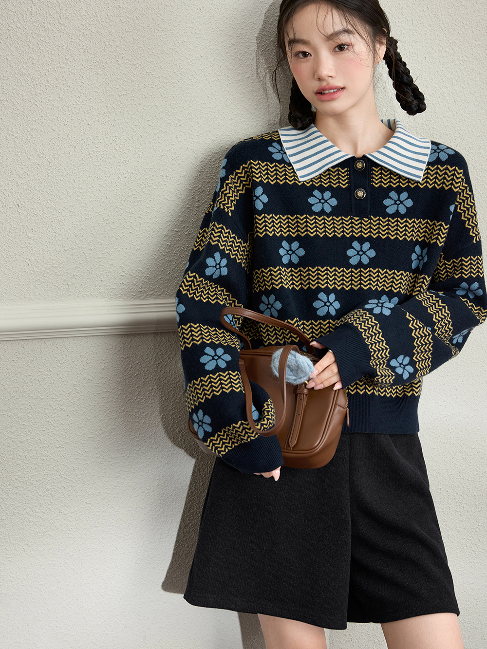 Floral Knit Sweater
