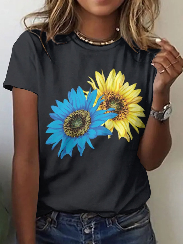 Sunflower Ukraine Proud Ukrainian Pray For Ukraine  No War Ukraine Art Pattern T Shirt