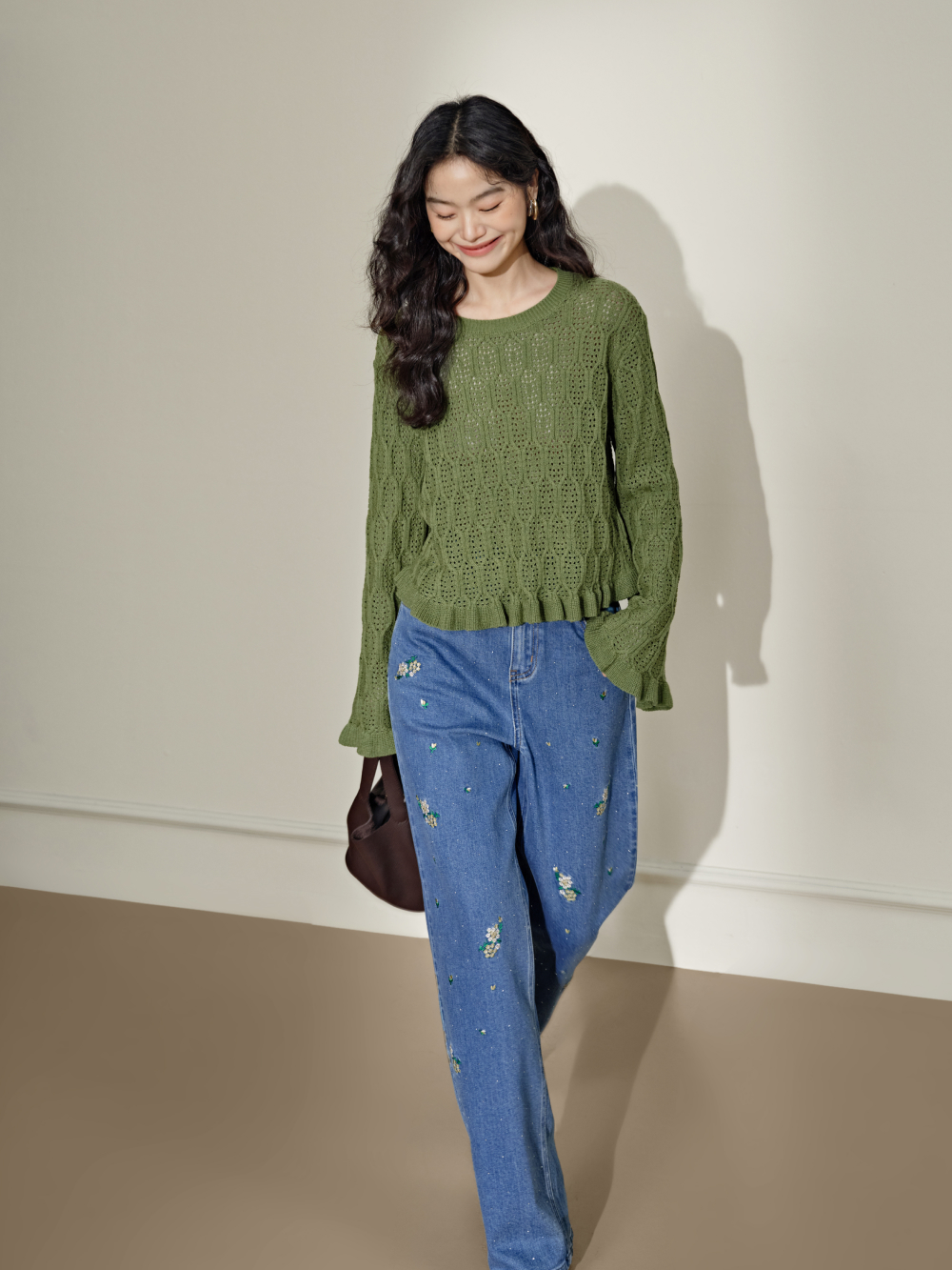 Ruffle Knit Top