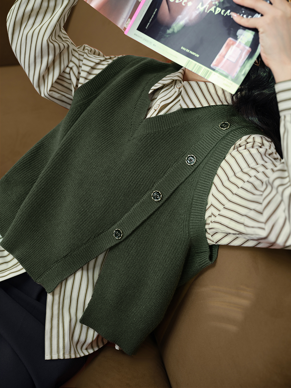Knit Vest and Shirt