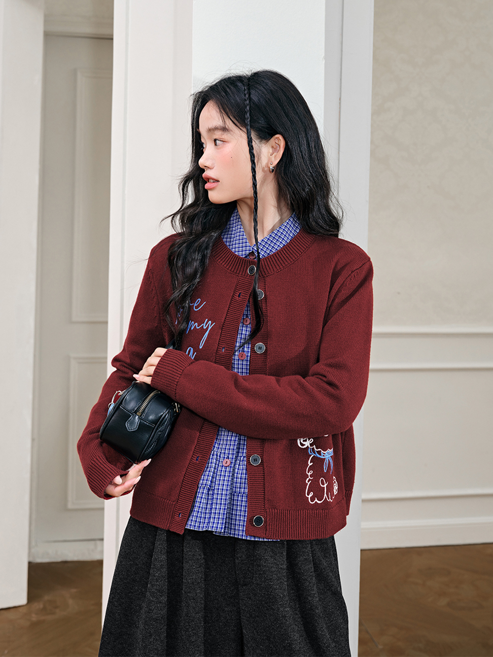 Blue Plaid Blouse
