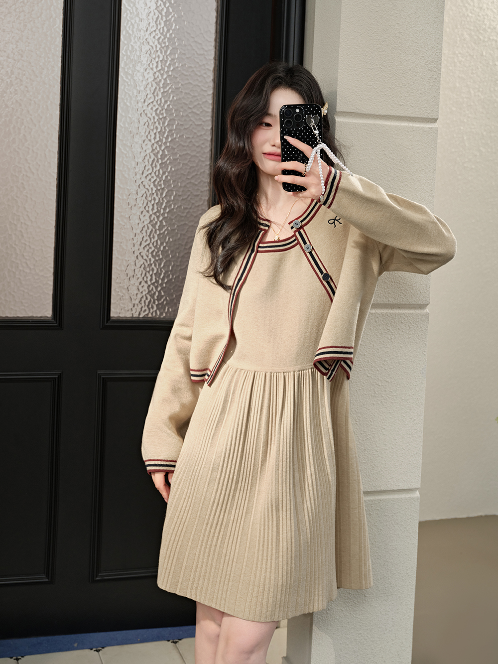 Cardigan and Dress