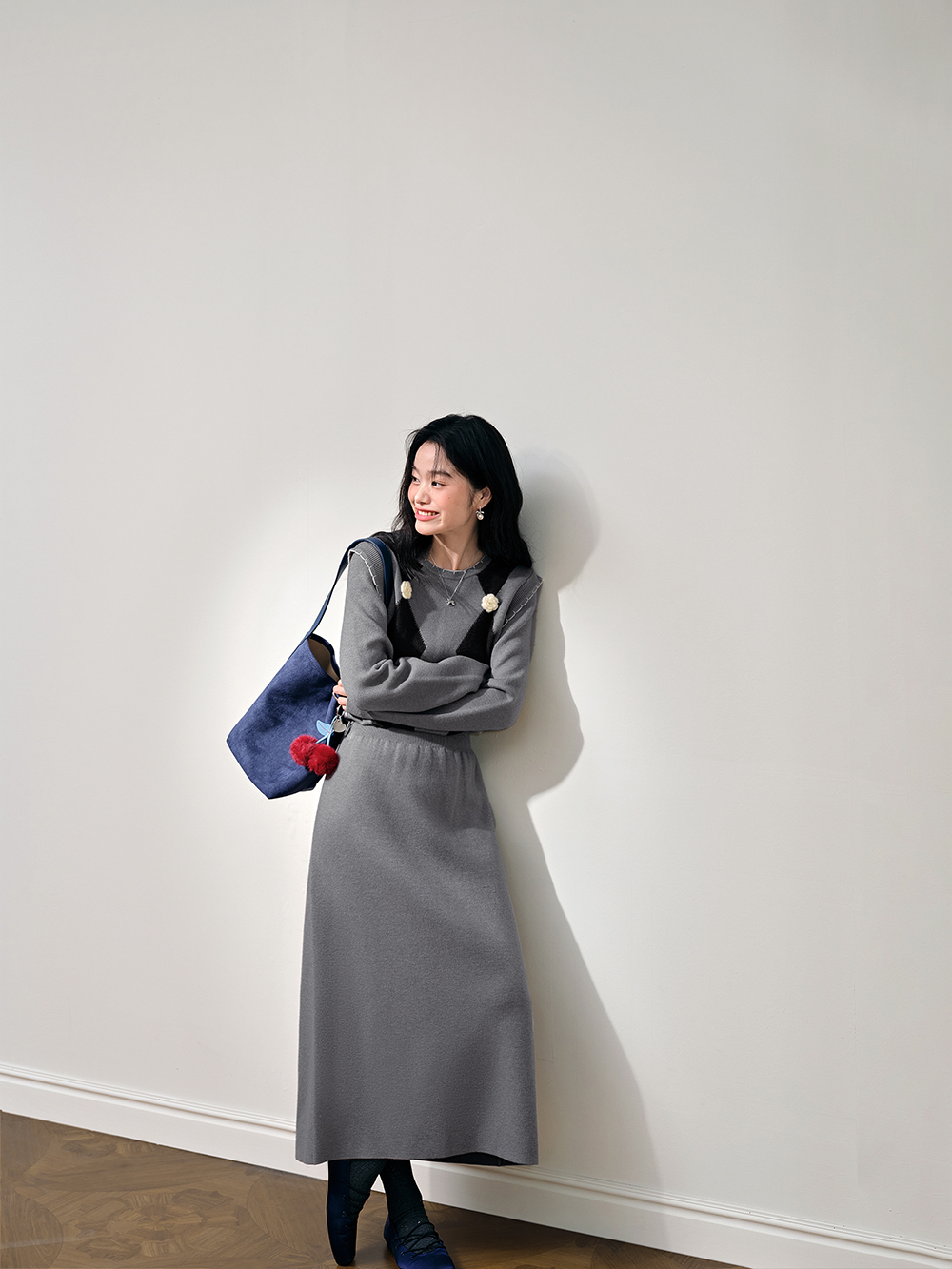 Argyle Knit Dress