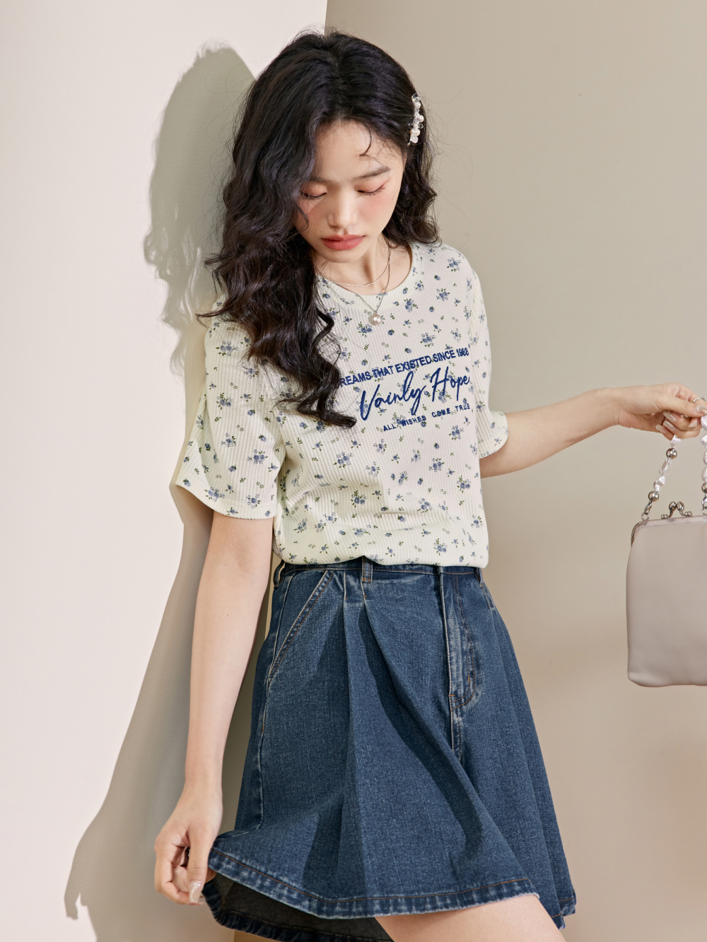 A-line Denim Shorts