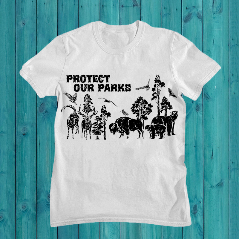 Protect Our Park Print Short Sleeve Comfy T Shirt