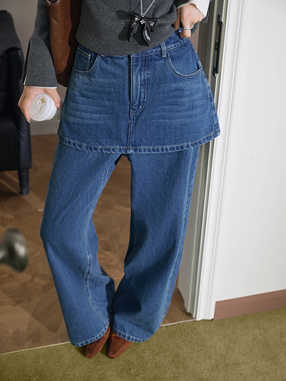 Layered Skirt Jeans