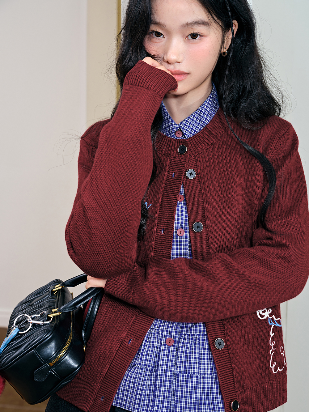 Blue Plaid Blouse