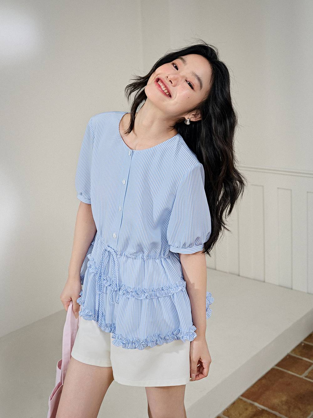 Blue Striped Blouse
